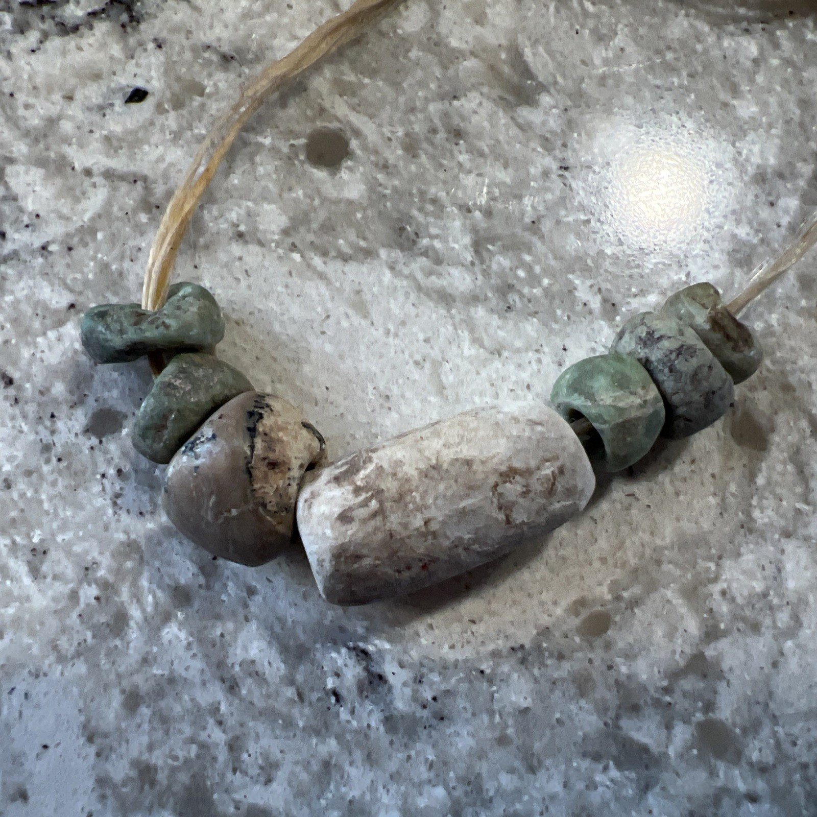 Pre Columbian Mayan Authentic Small Jade And Other Beads