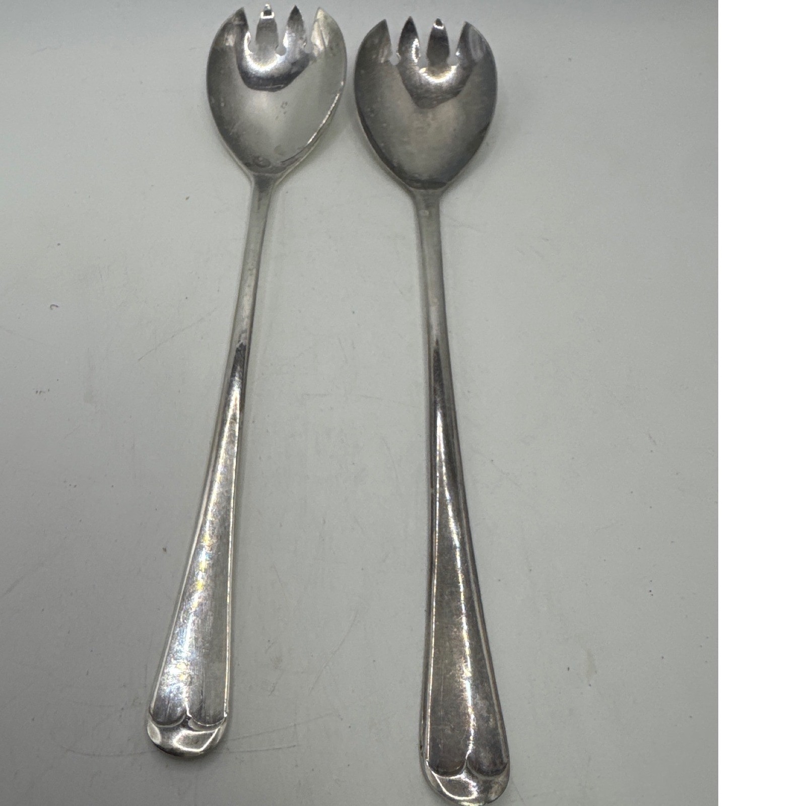 Vintage EPNS England Silver Plated Serving Spoons 8.5 Inch Made in England Spork