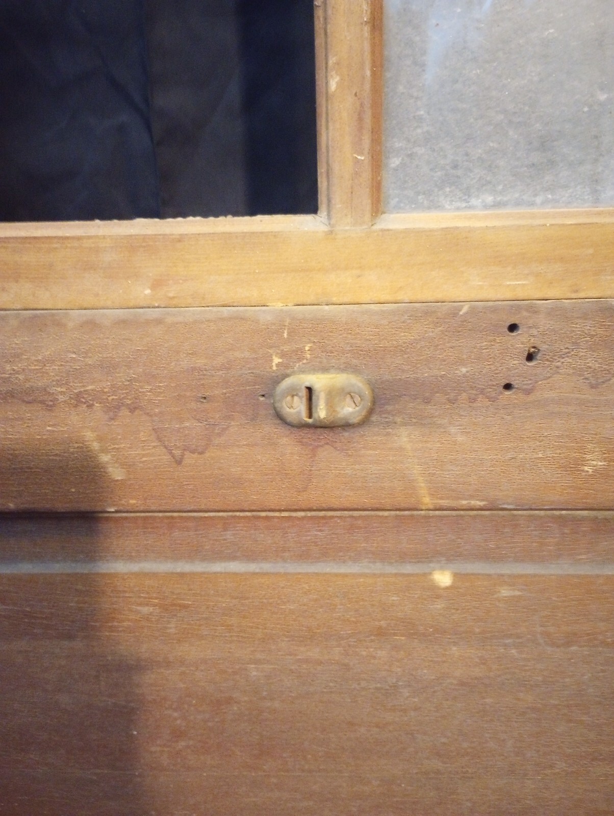 3/4 Glass 8 Pane Peek-a-boo Interior Door & Original Hardware 35 3/4″ x 84 1/2″