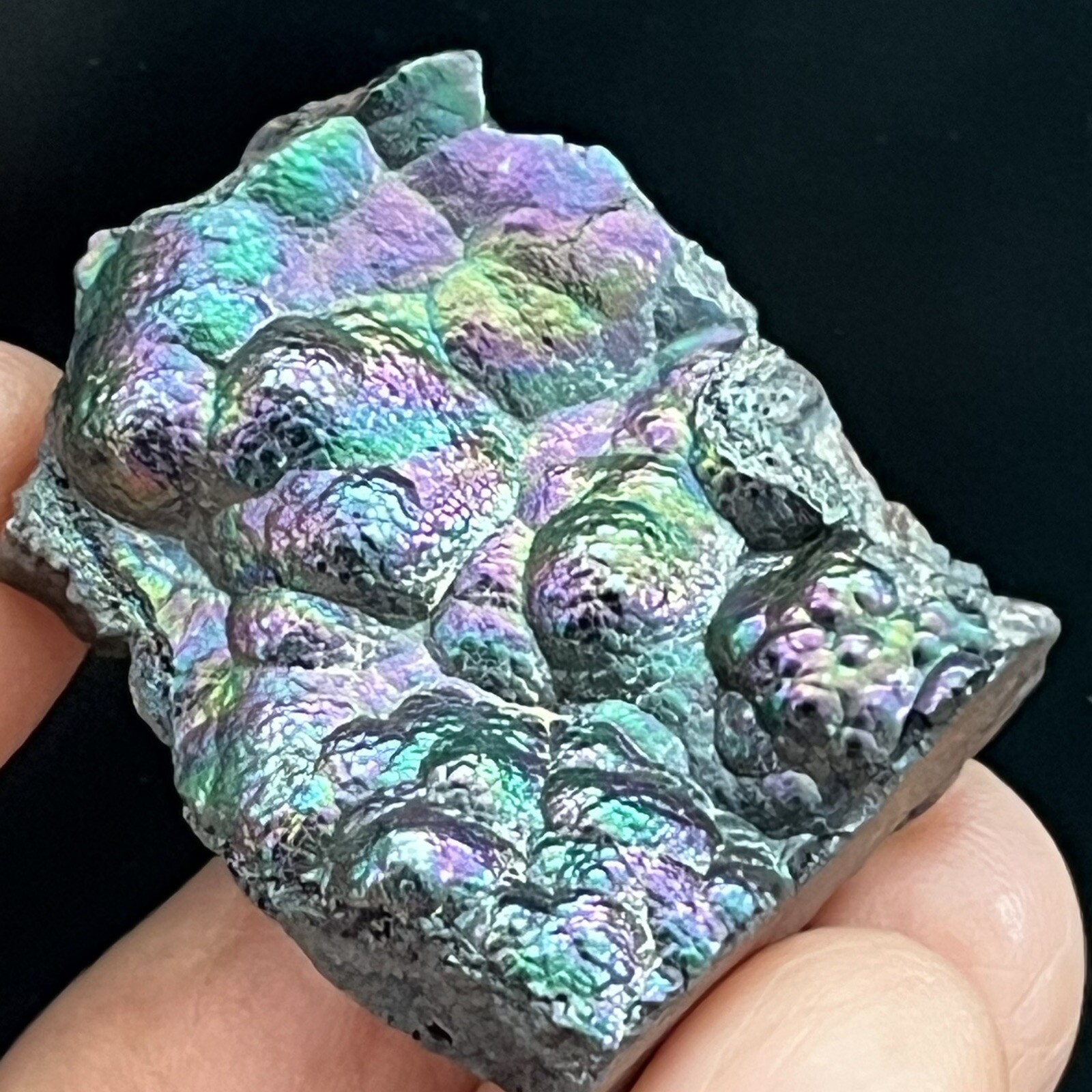 leklai umklum iridescent rainbow 7 color hematite natural amulet gift set 21 g