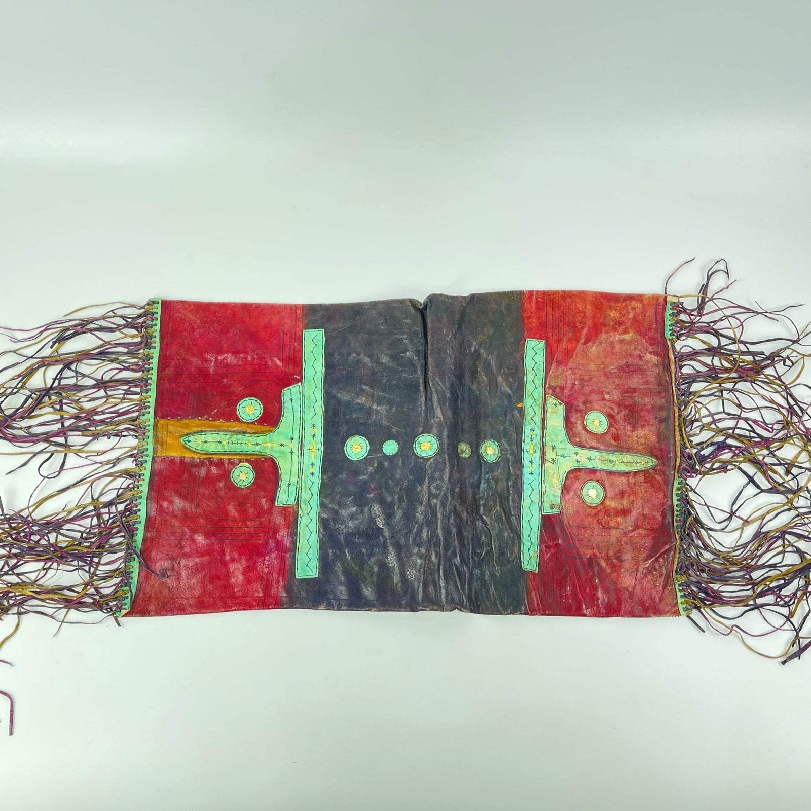 Tuareg Fringed Leather Camel Panel Mali