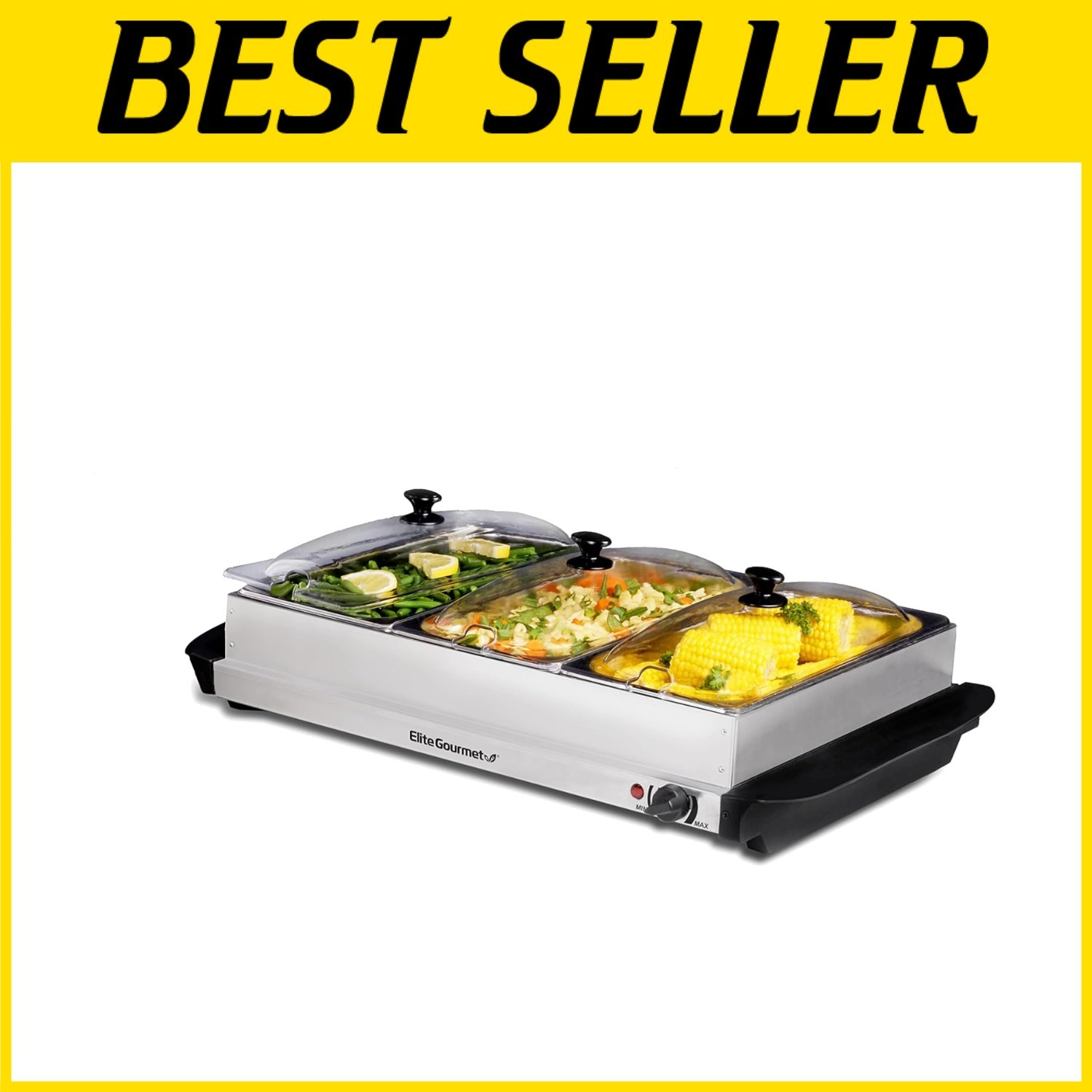 Stainless Steel Buffet Server with Carry Handles-