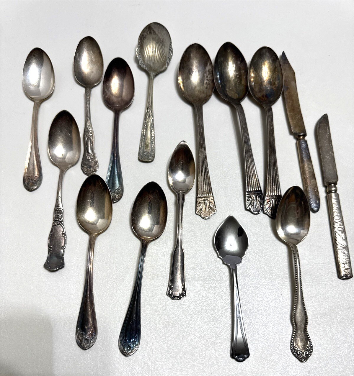 Lot of Random Flatware Spoons Knives Rogers Bros Silver Plate