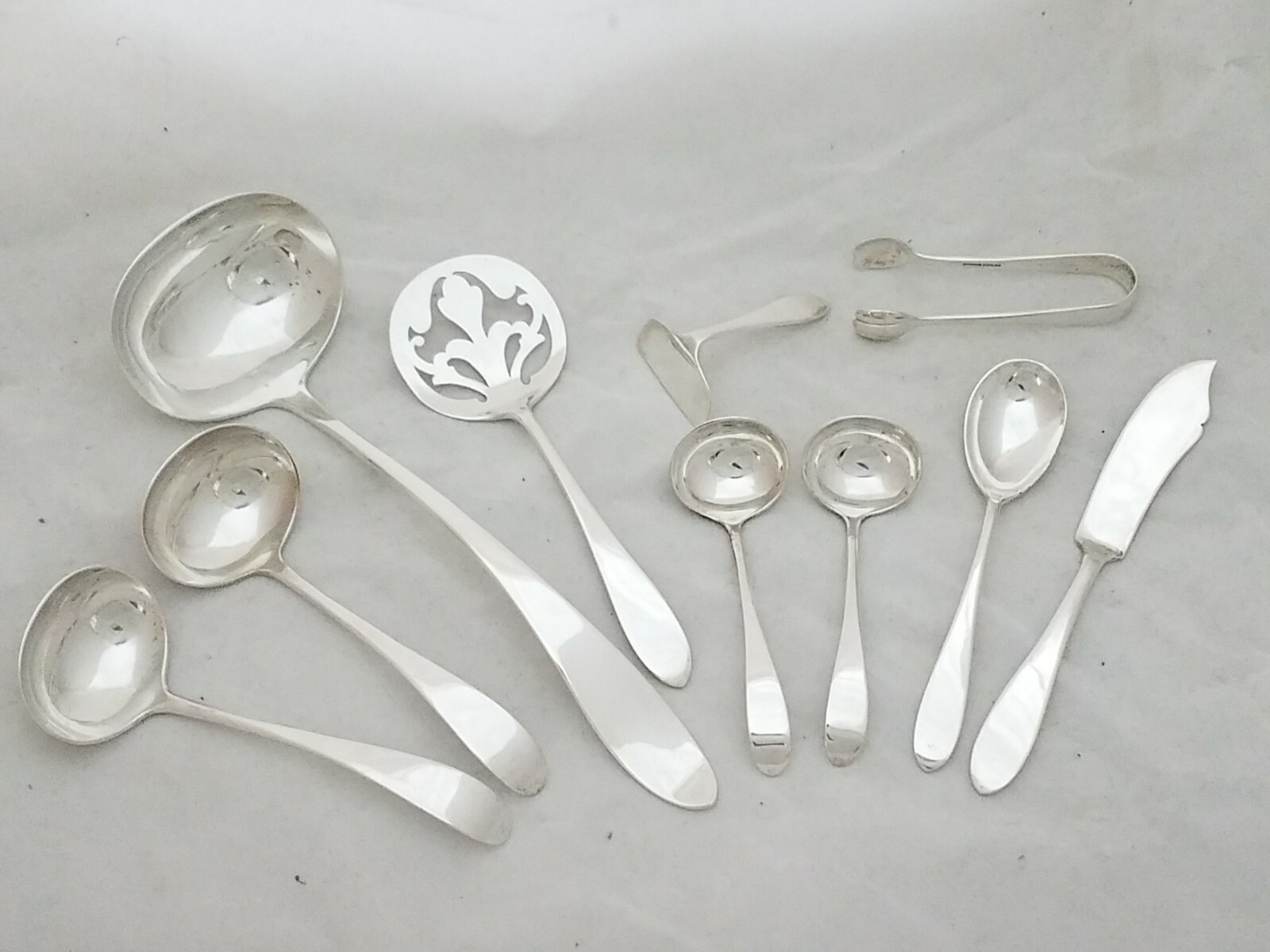 Lg 228pc Sterling ERICKSON Flatware Set w/ Servers PRINCESS handwrought ~no mono