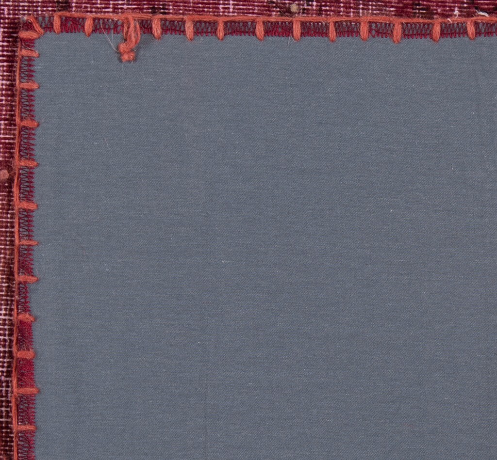 Vintage Patchwork Hand-Knotted Oriental Rug 307×208 cm Red Rectangle Carpet