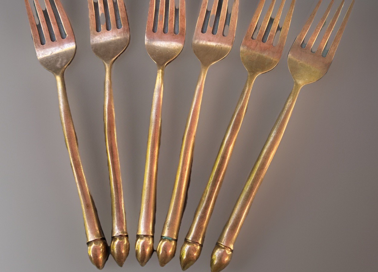 Tulip Bud Heavy Flatware Silver Plated Curved Stem Similar Izabel Lam Sphere