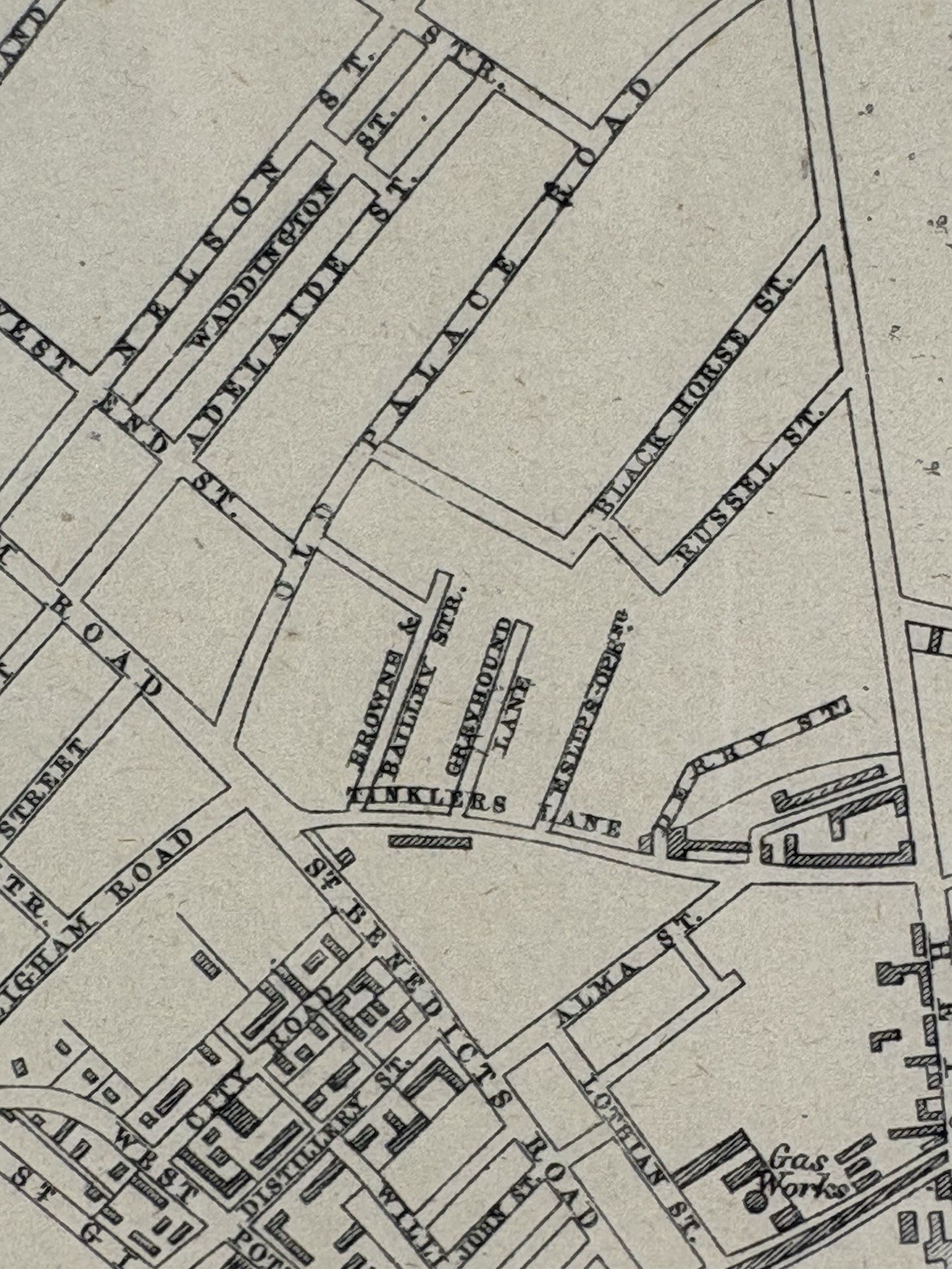 Antique Norwich City Plan Map, Fullarton c1860s, Framed 29×35.5cm,