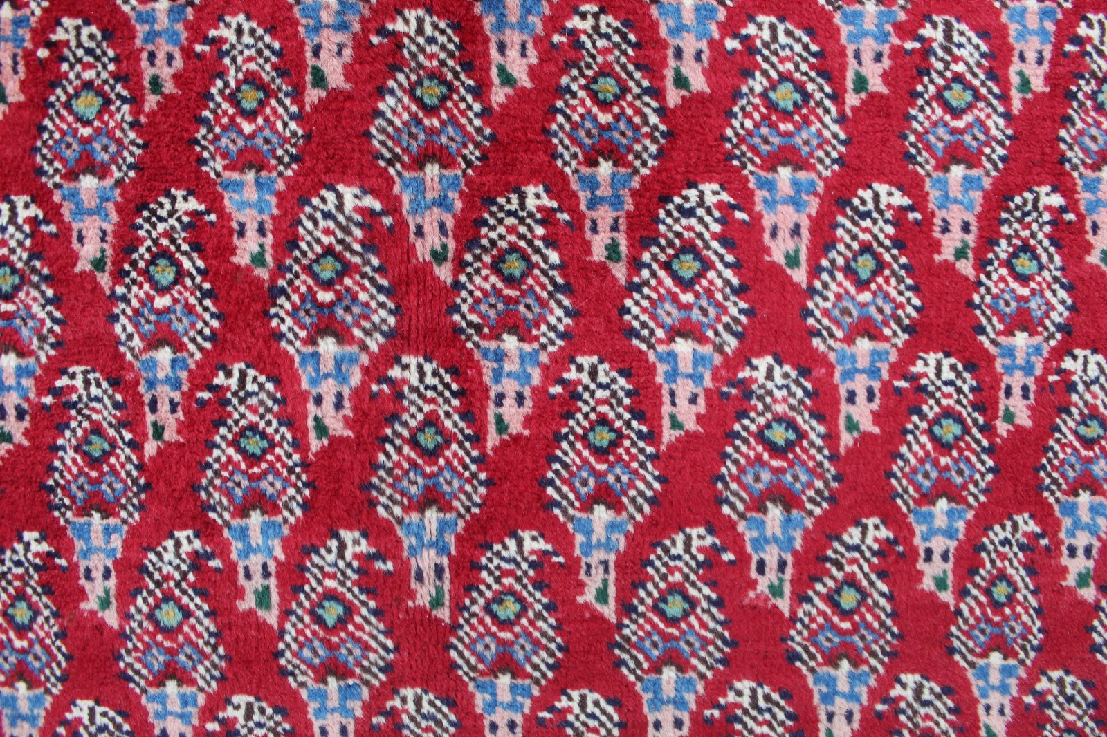 Vintage Hand Made Traditional Oriental Wool Red Long Runner 484x86cm