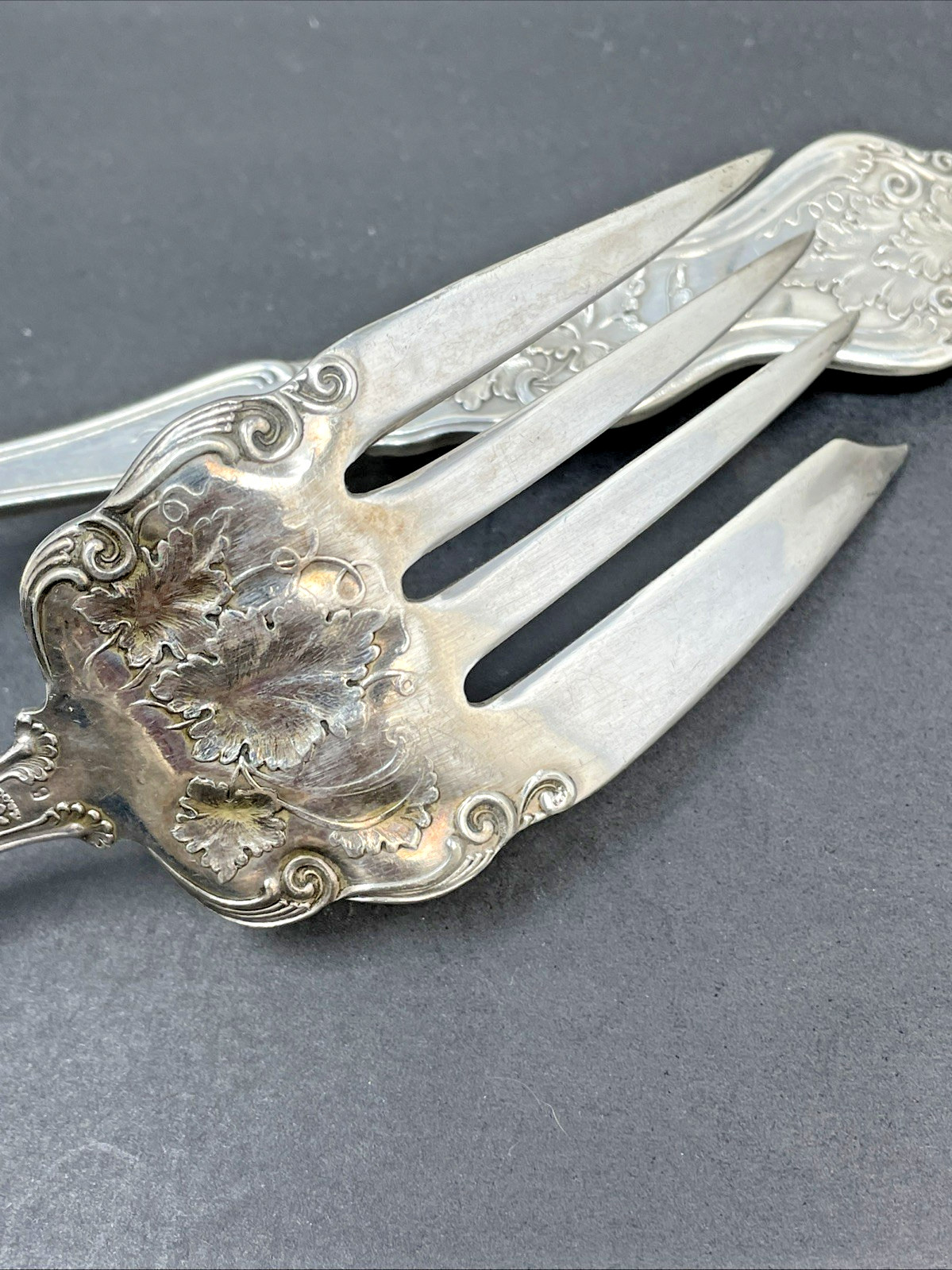 MOSELLE Silverplate Cold Meat Serving Fork and Serving Spoon American Silver Co