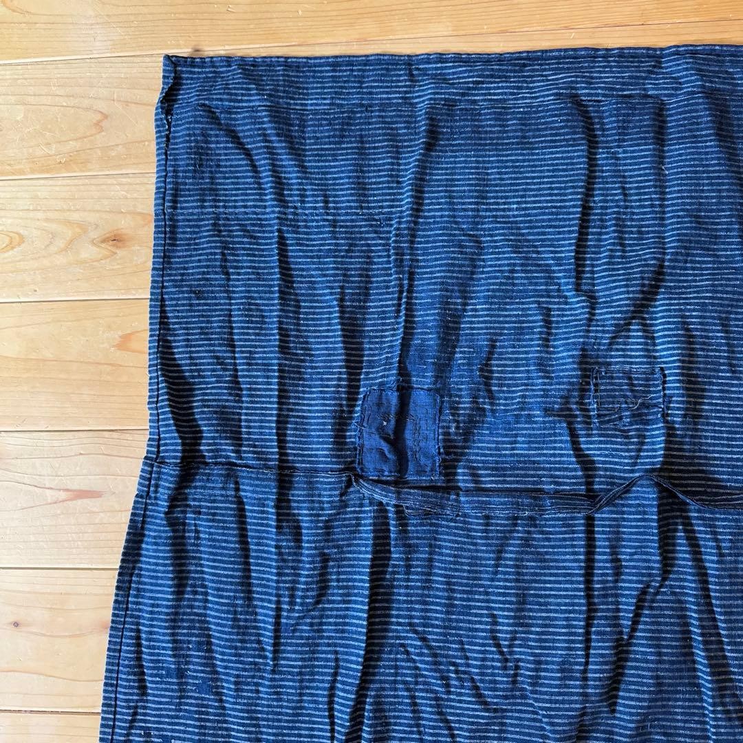 Vintage Japanese Boro Sashiko Patchwork Indigo Cotton Textile 53×31 in