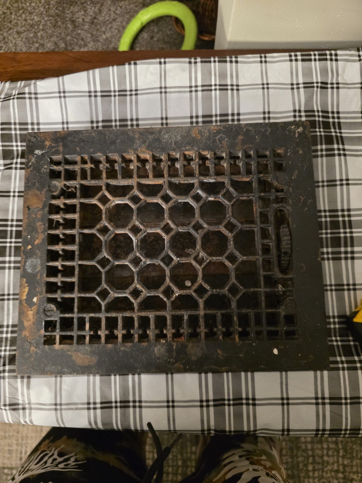 Air Vent Cover Grate Grille Floor Victorian Cast Iron 7.5 X 9.5 / 9.75 X 11.75