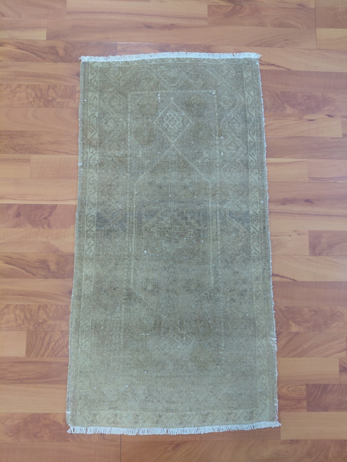 Beige Color Antique Rug Hand Knotted Natural Wool Decor Rug İnterior Design Rug
