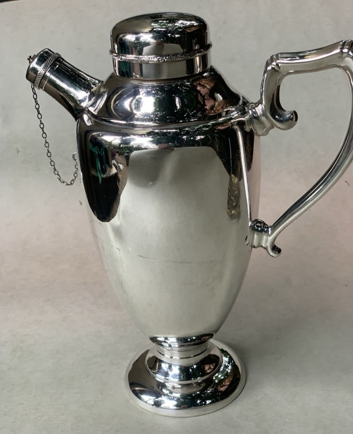 Art Deco Silver Plated Cocktail Shaker Mixer Crusader Silcraft Melbourrne Vnt.