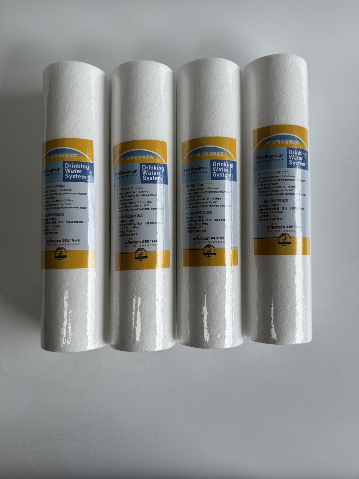 High Quality Universal 1-5 MICRON Sediment filter (10″x2.5″), pk of 4