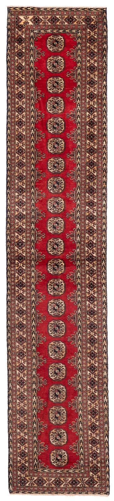 2’6″ x 12’2″ Vintage Hand-knotted Runner Rug Traditional Oriental Wool Carpet