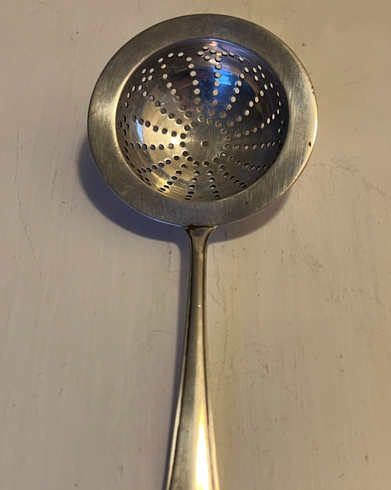 Sterling Silver Tea Strainer with Hallmarks Antique