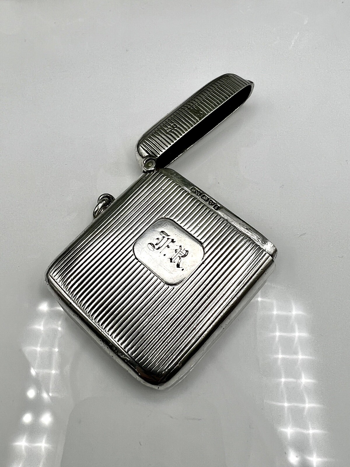 Edwardian Chester 1905 Solid Sterling Silver Extra Large Vesta Case 55.5g