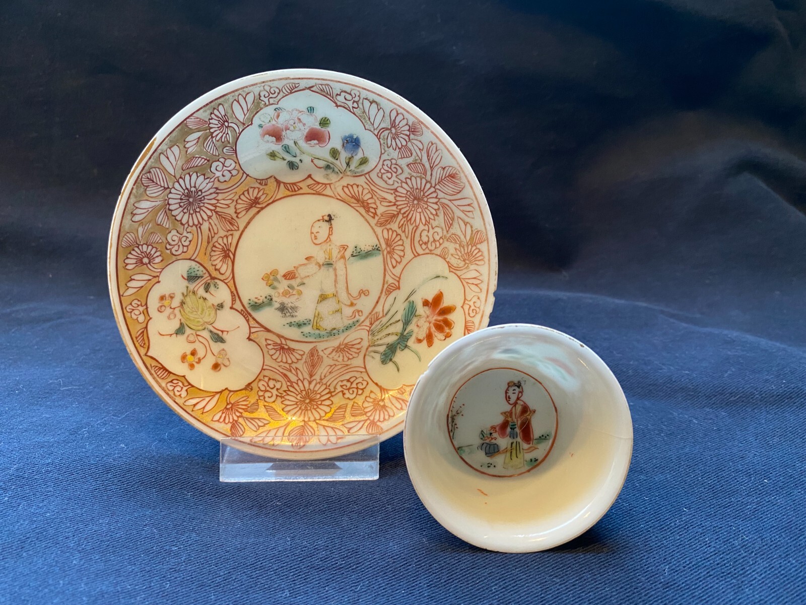 antique chinese porcelain yongzheng period cup and saucer