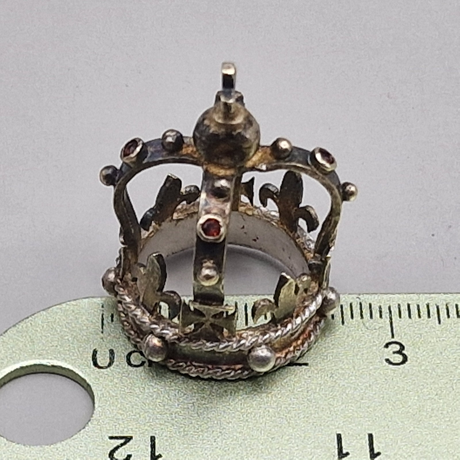 Sterling Silver Gilt & Ruby Crown Thimble Holder Limited Edition of 200