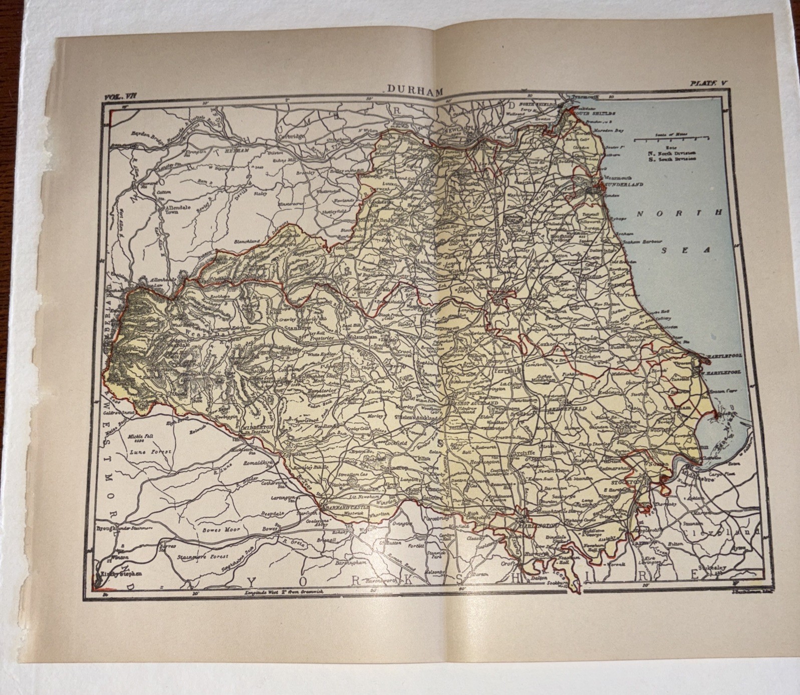 Durham English County Historical Map 10.5”x13”
