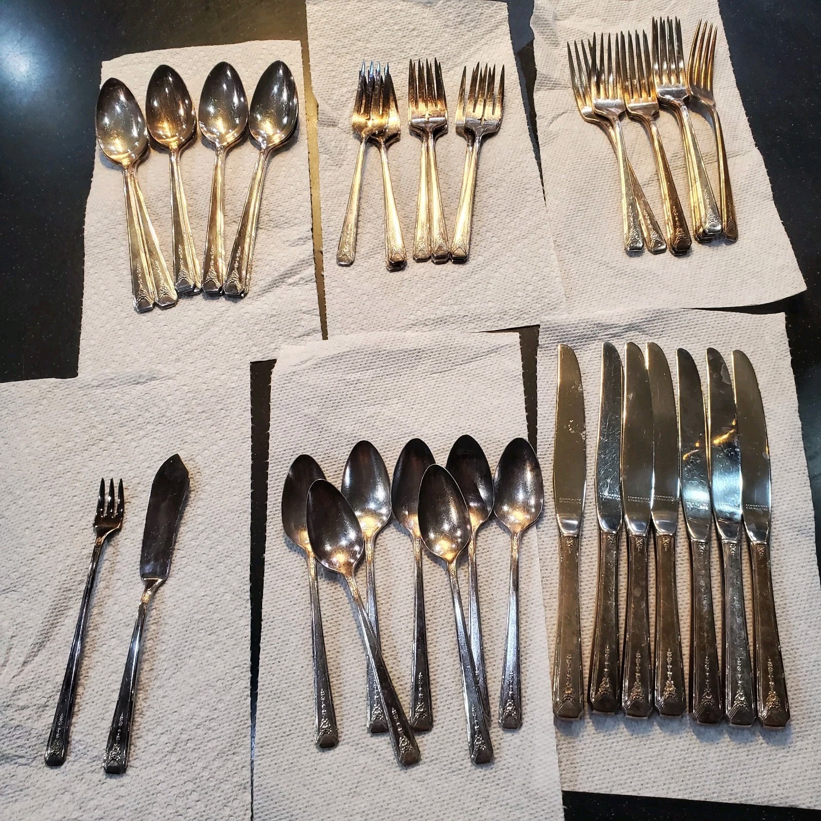 40 Piece Oneida Community Milady Silver-Plated Flatware