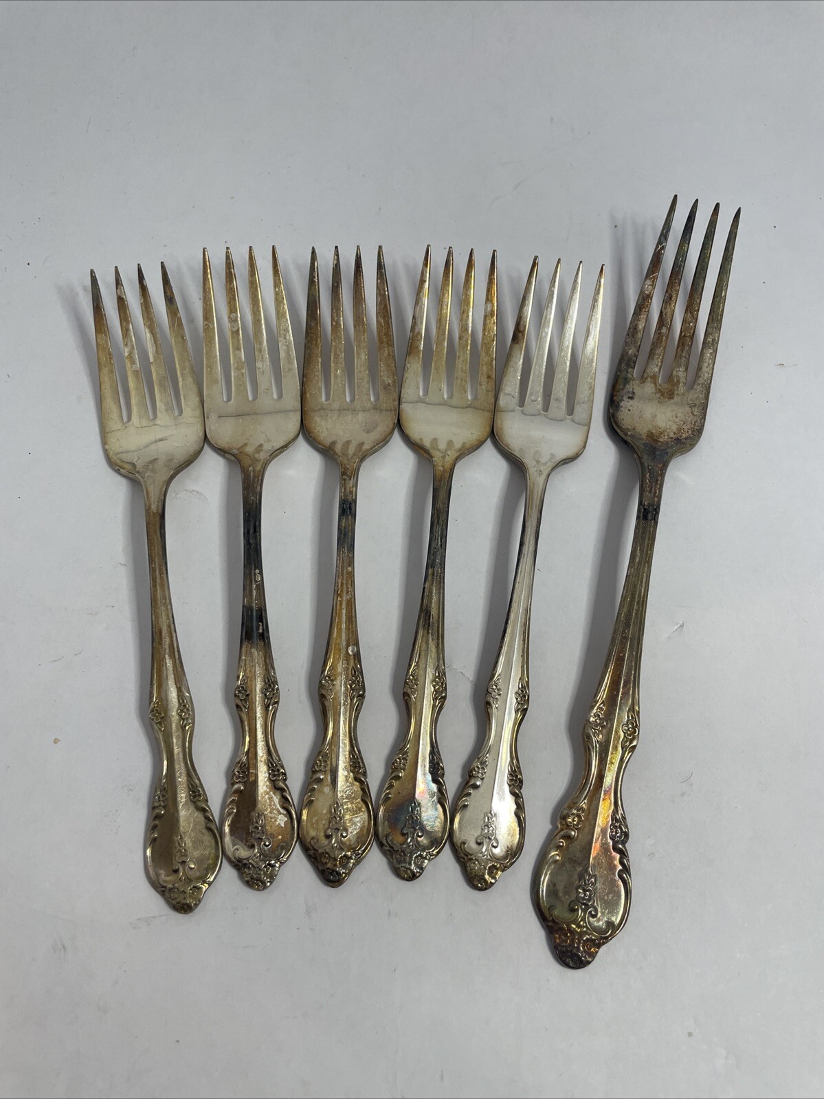 Rogers Bros SOUTHERN SPLENDOR Reinforced IS Silverplate Flatware 6 Pieces Forks