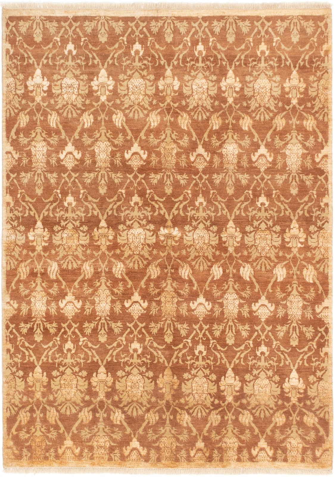 Vintage Traditional Hand-Knotted Area Rug 5’1″ x 7’0″ Oriental Wool Carpet