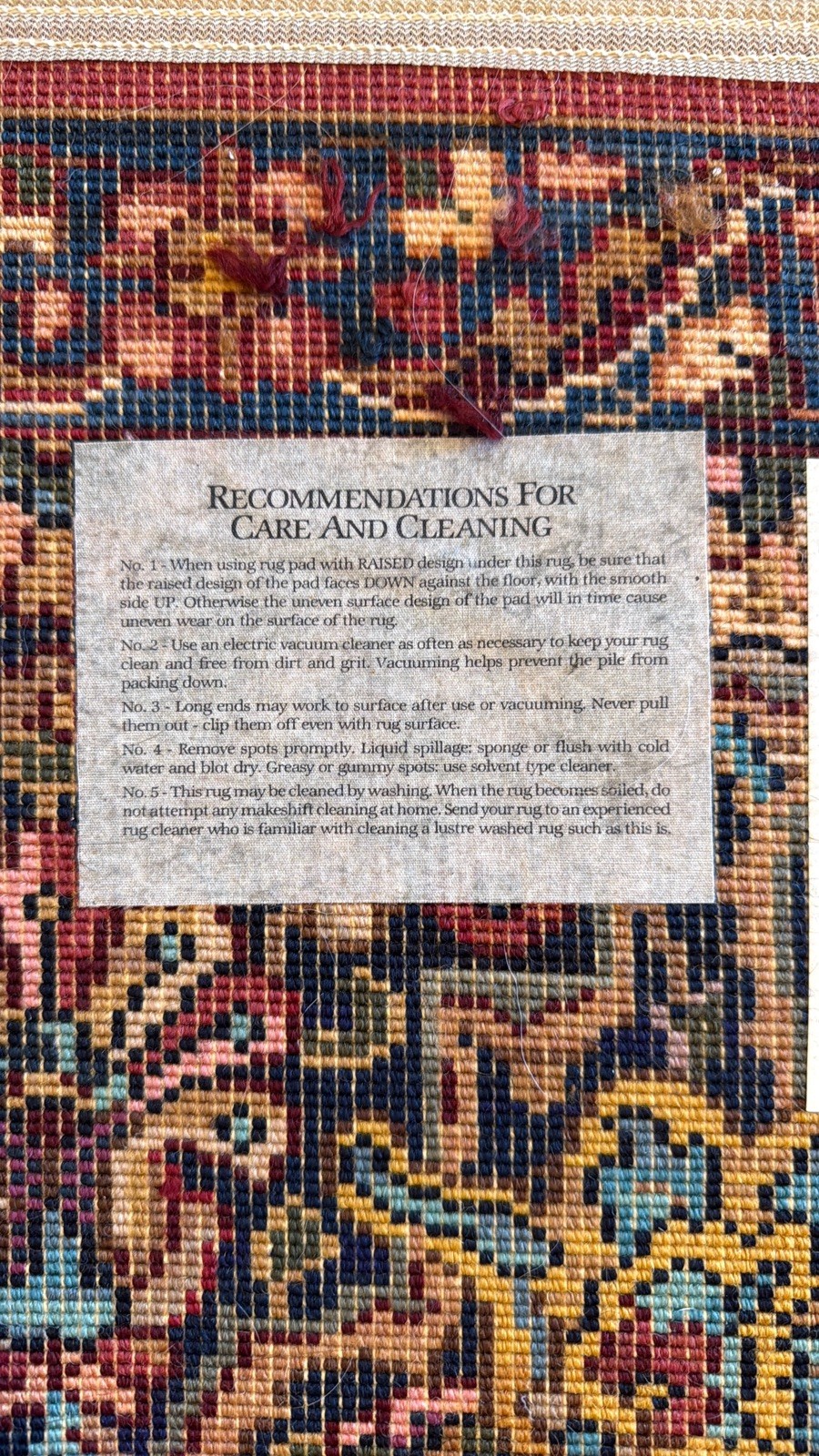 11.5×16 Karastan Multicolor Panel Kirman Rug #717, Palace Size Wool 700 Series