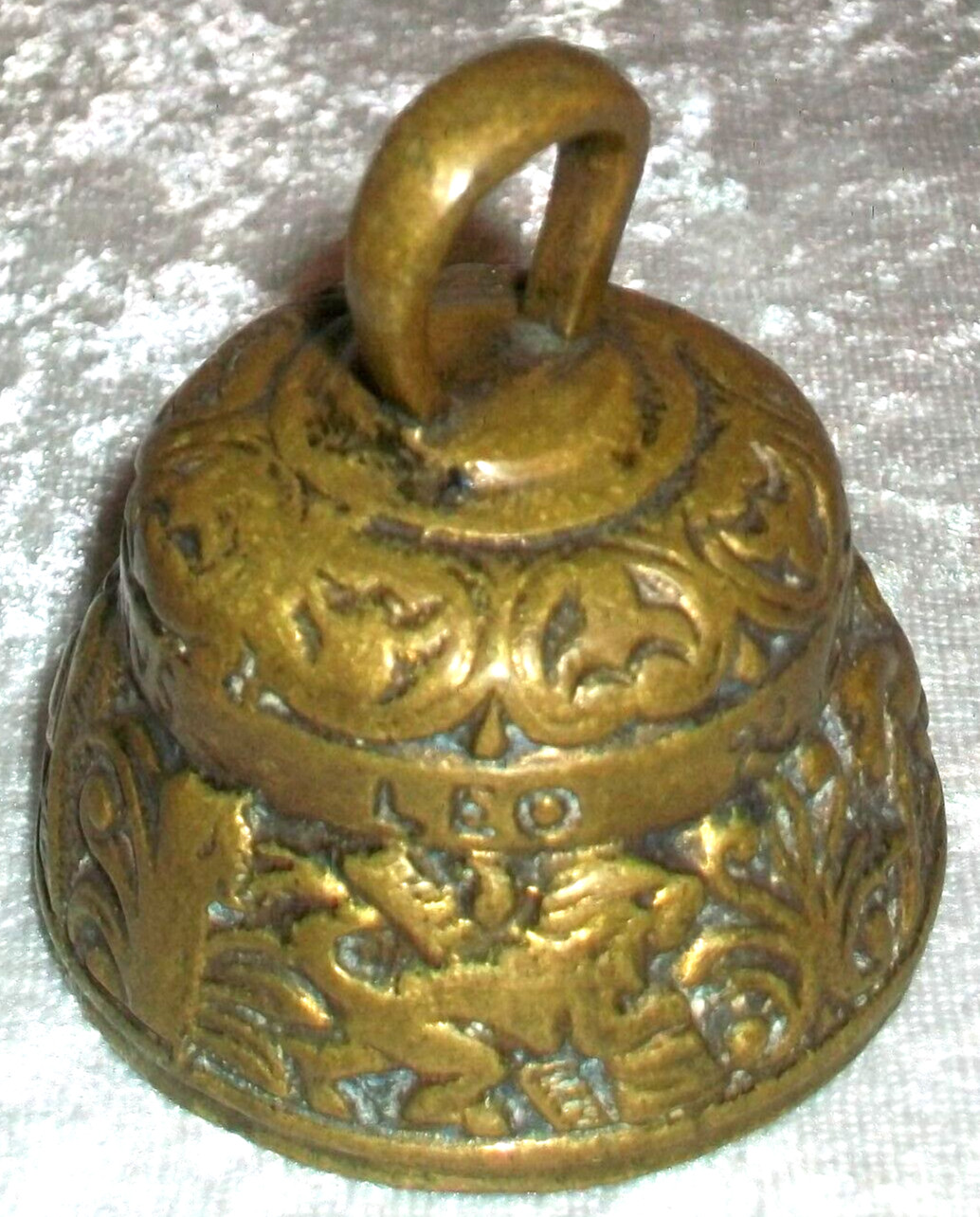 Primitive Antique Brass Latin Apostle Evangelical Church Altar Sanctuary Bell