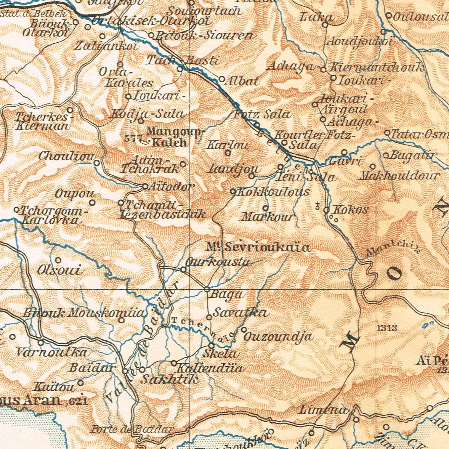 SEVASTOPOL 1897 Севастополь Original map UKRAINE CRIMEA Simferopol