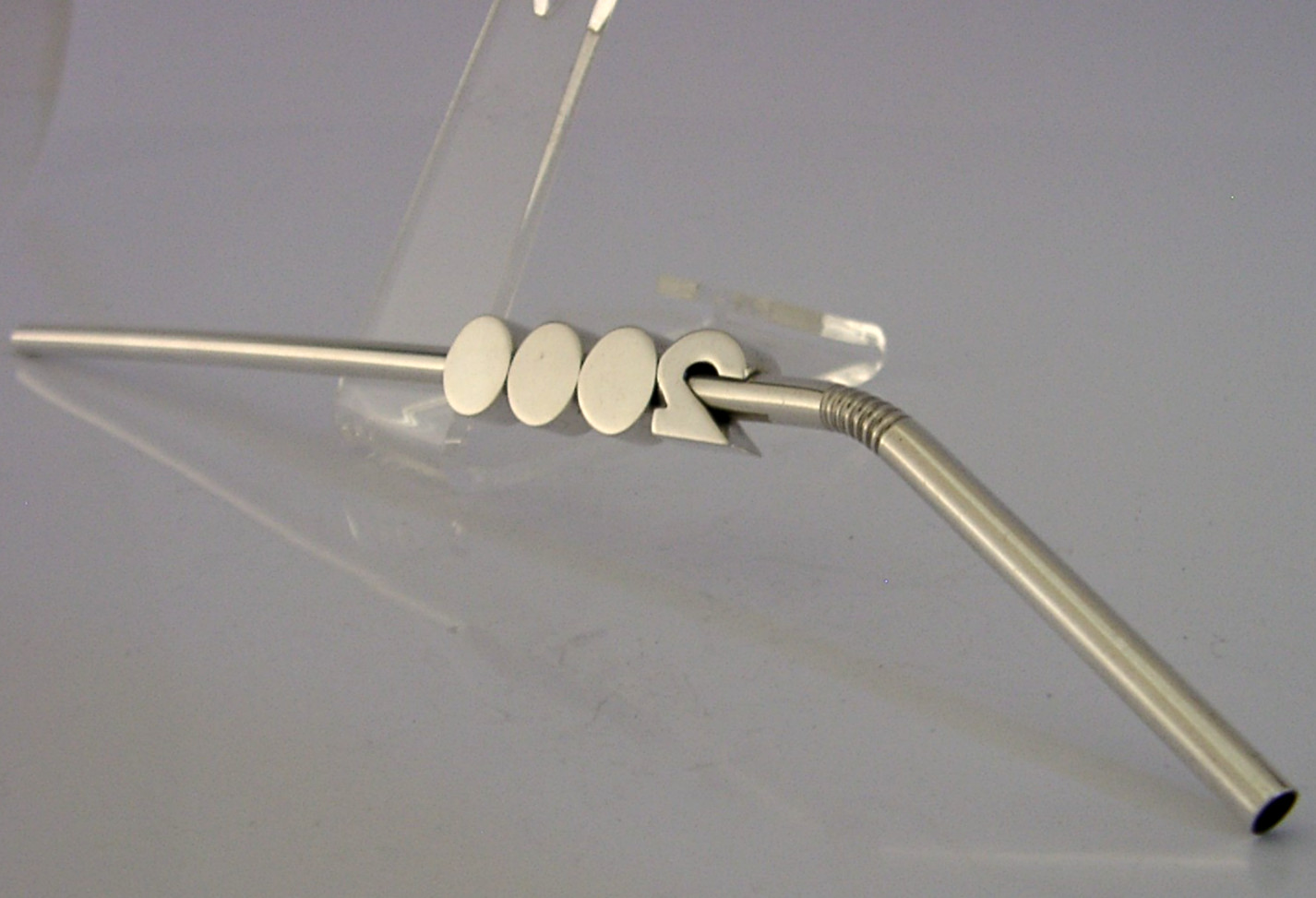 ASPREY STERLING SILVER MILLENNIUM COCKTAIL STRAW MIXER BARWARE 2000 UNUSUAL