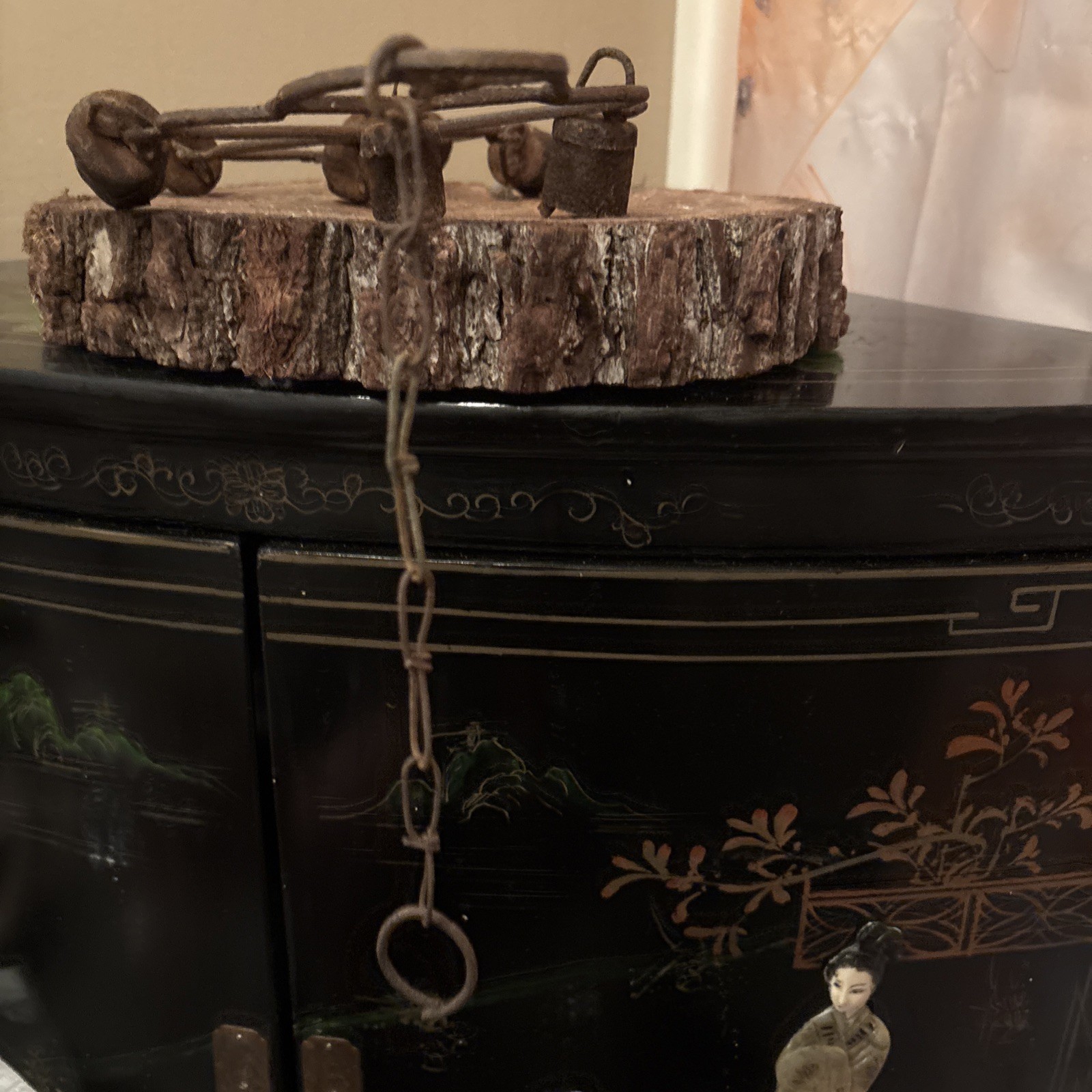 Handmade – Primitive Cow Bell Wind Chime, Iron, Rusty
