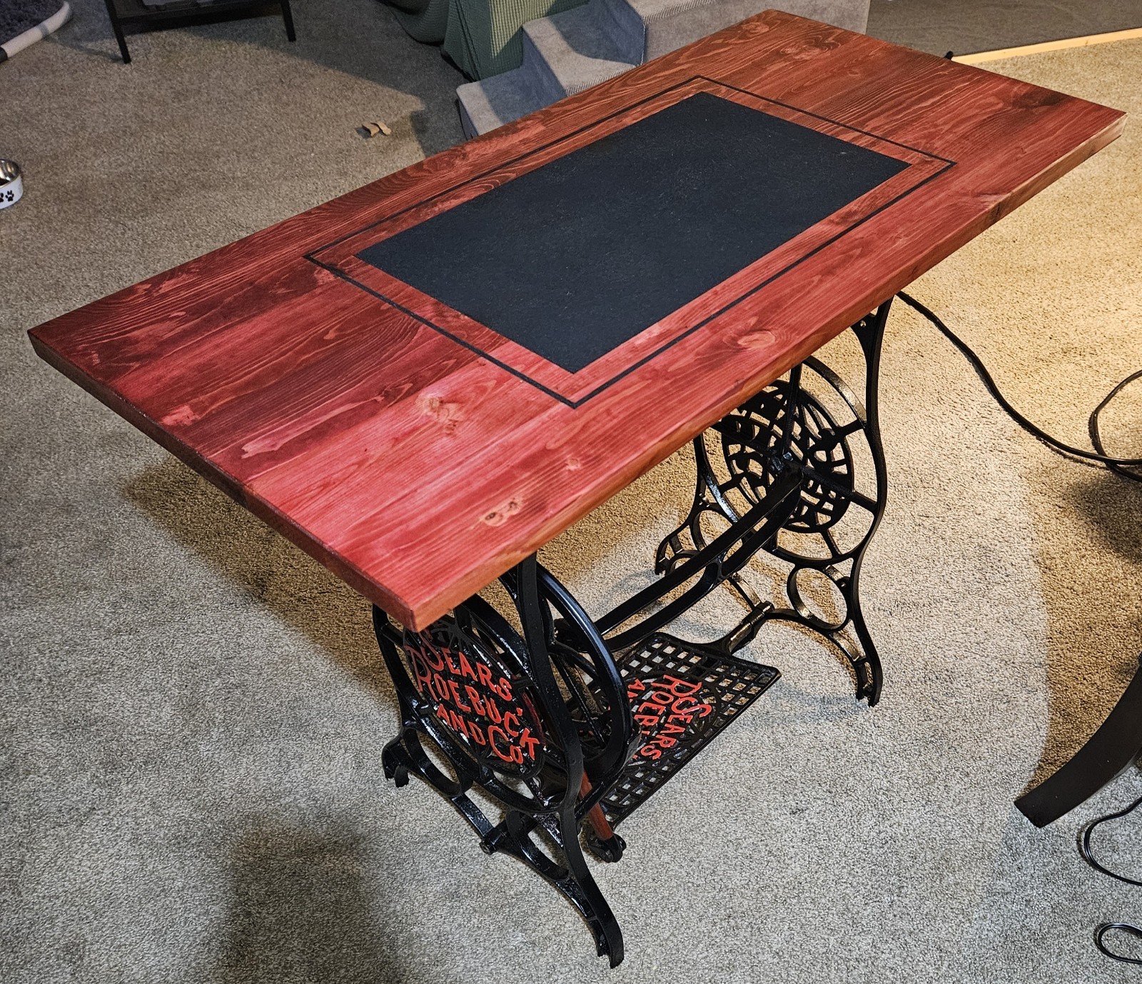 Refurbished 1905 Sears Robuck Treadle Table, Rare, Antique