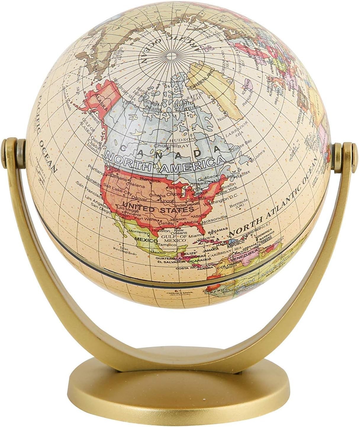 Mini Globe 4 Inch Educational Decorative World Map