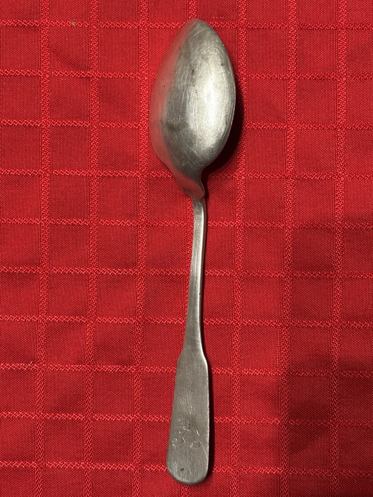 Antique Silver Spoon Fiddle Pattern Fair Condition 7 Inches Long Weighs 1.2 oz.