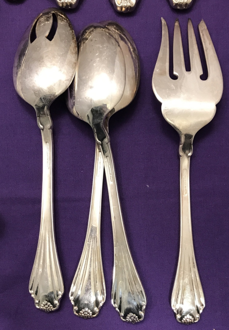 67 Pc COUNTRY CHARM Silverplated Service for 12 & SERVING PCS by Reed & Barton