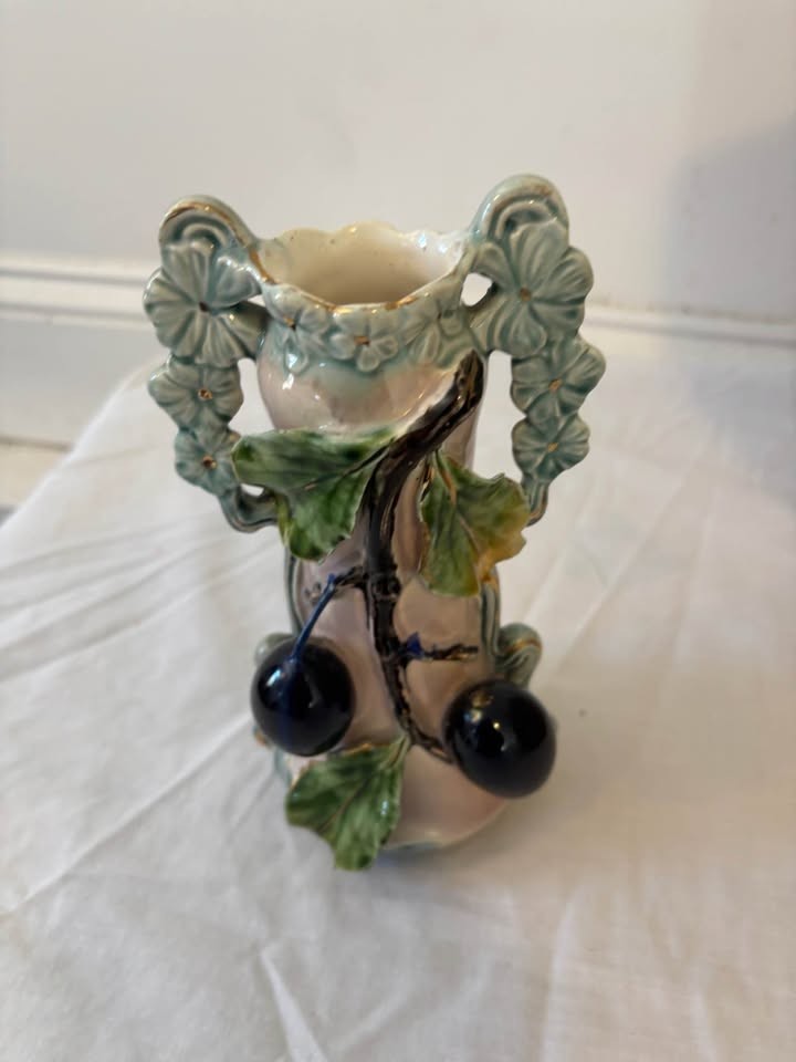 Art Nouveau Aesthetic Majolica Vase 1890-1910 Austrian By Josef Strnact