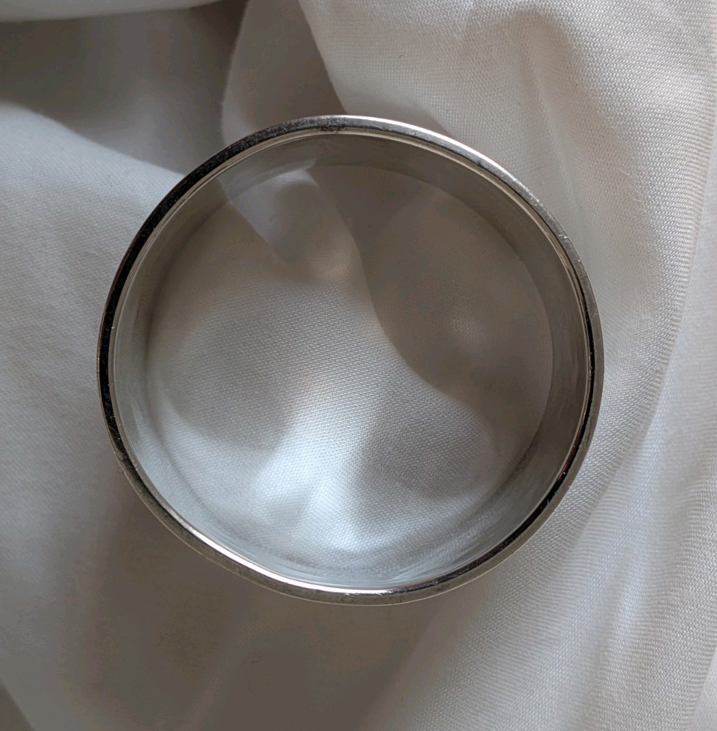 Solid Sterling Silver Engraved Napkin Ring – Levi & Salaman – Birmingham 1931
