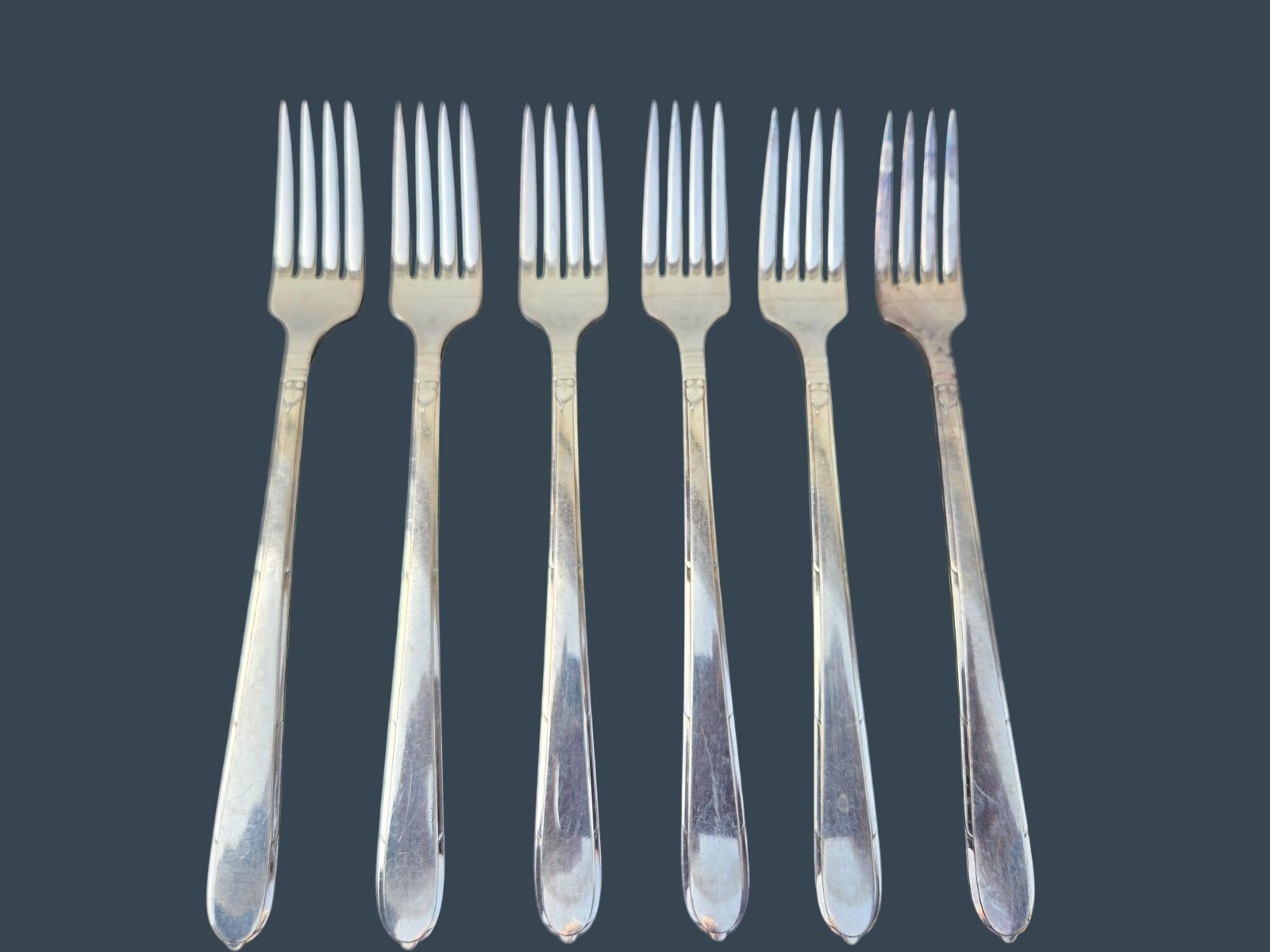 6 Berkley Square Silverplate Dinner Forks By Community Plate