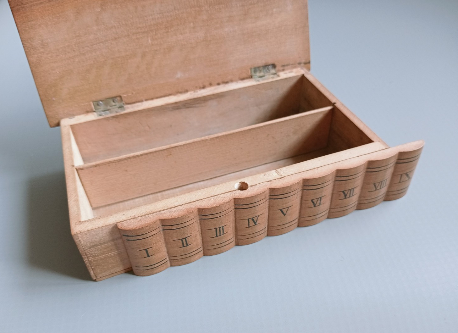 Antique Sorrento Puzzle Sewing Box Hat Pins Olivewood Made in Italy