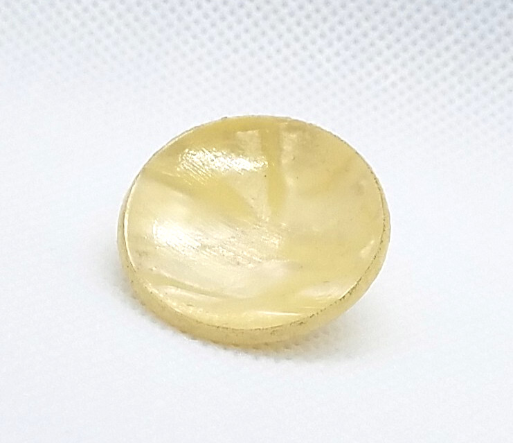 Antique Large Button with Pearly Coating and Lucite Shank Loop. Cream Color #27