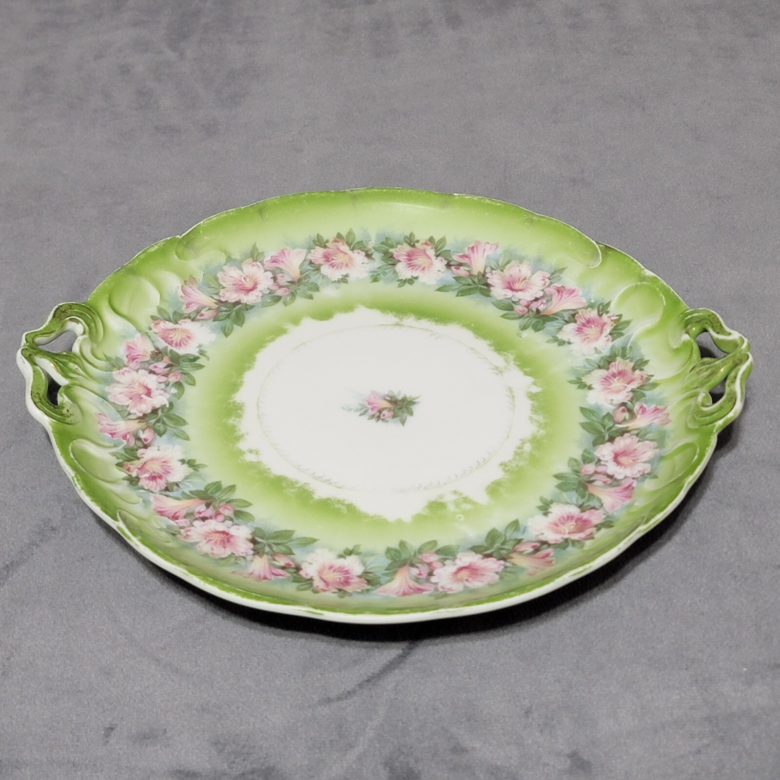 Antique Rosenthal Iris Bavarian Porcelain China Floral Serving Plate R.C Crown