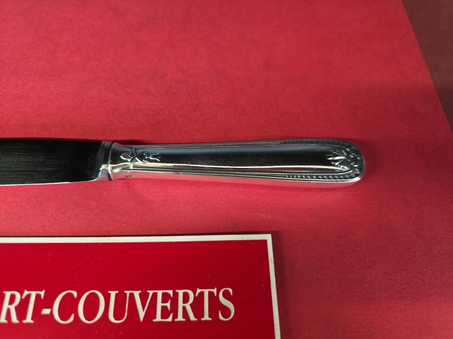 Table Knife 24.5 Cm Recamier Saint Médard Good Condition SILVER PLATED