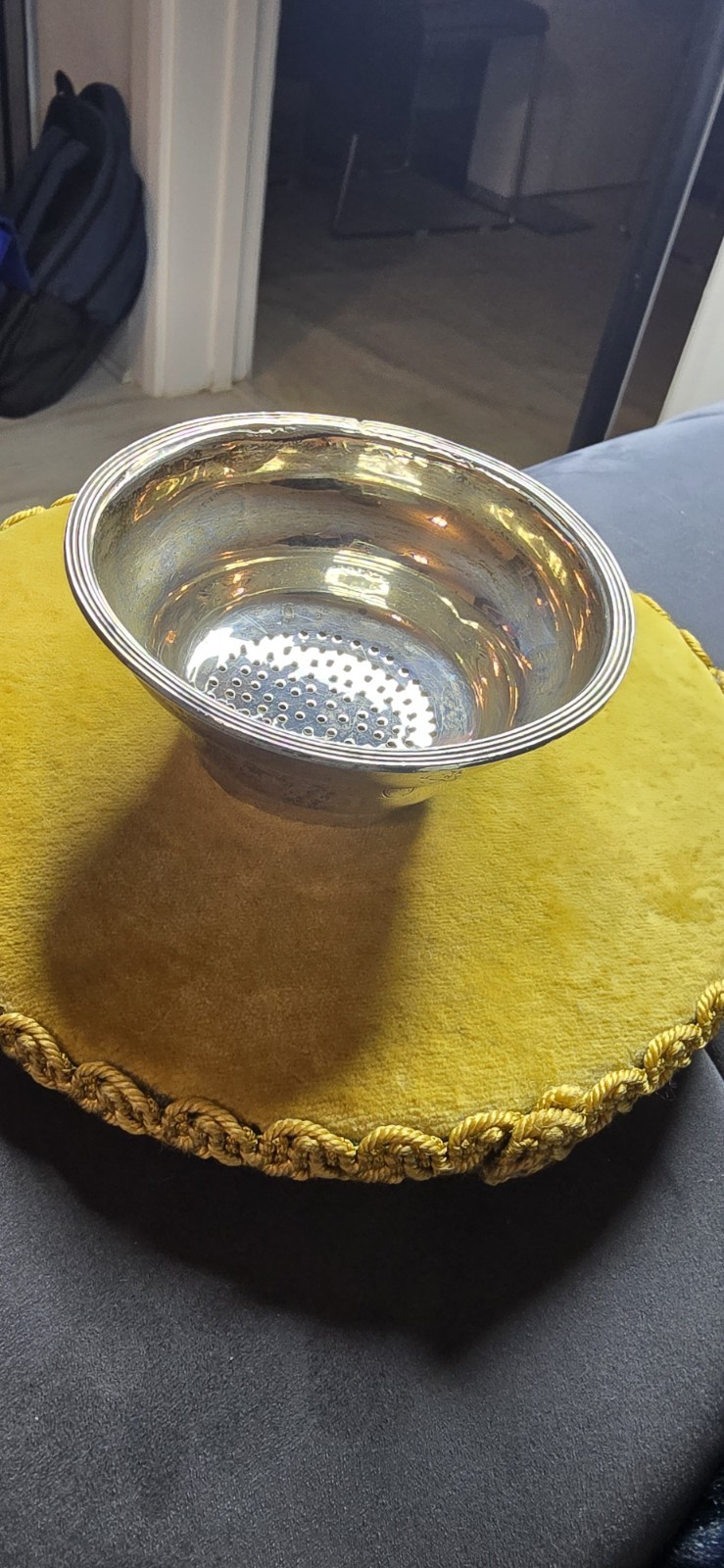 Antique Georgian Sterling Silver Wine Funnel Strainer 1793 London Ann Bateman
