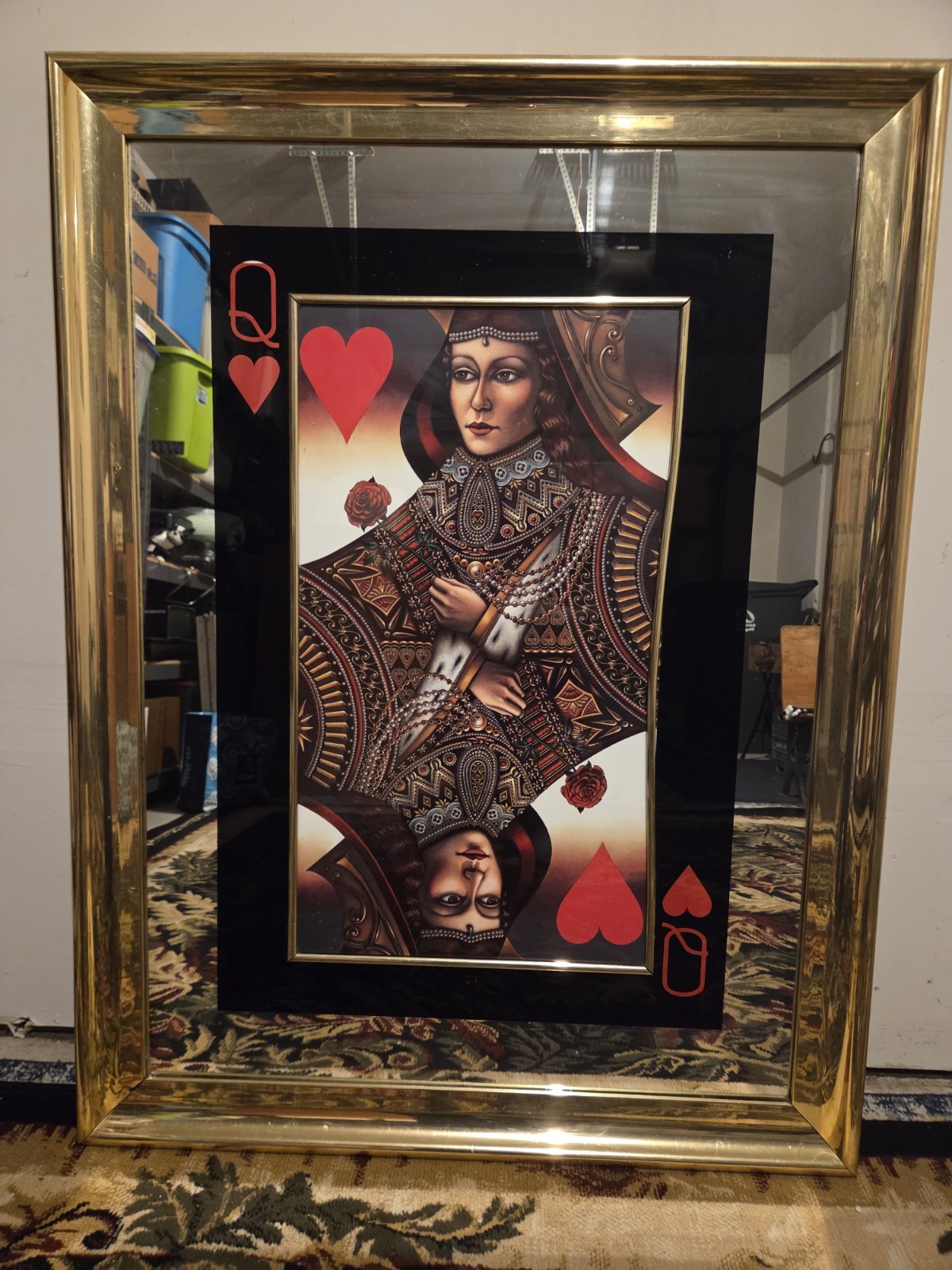Antique Queen Of Hearts Mirror