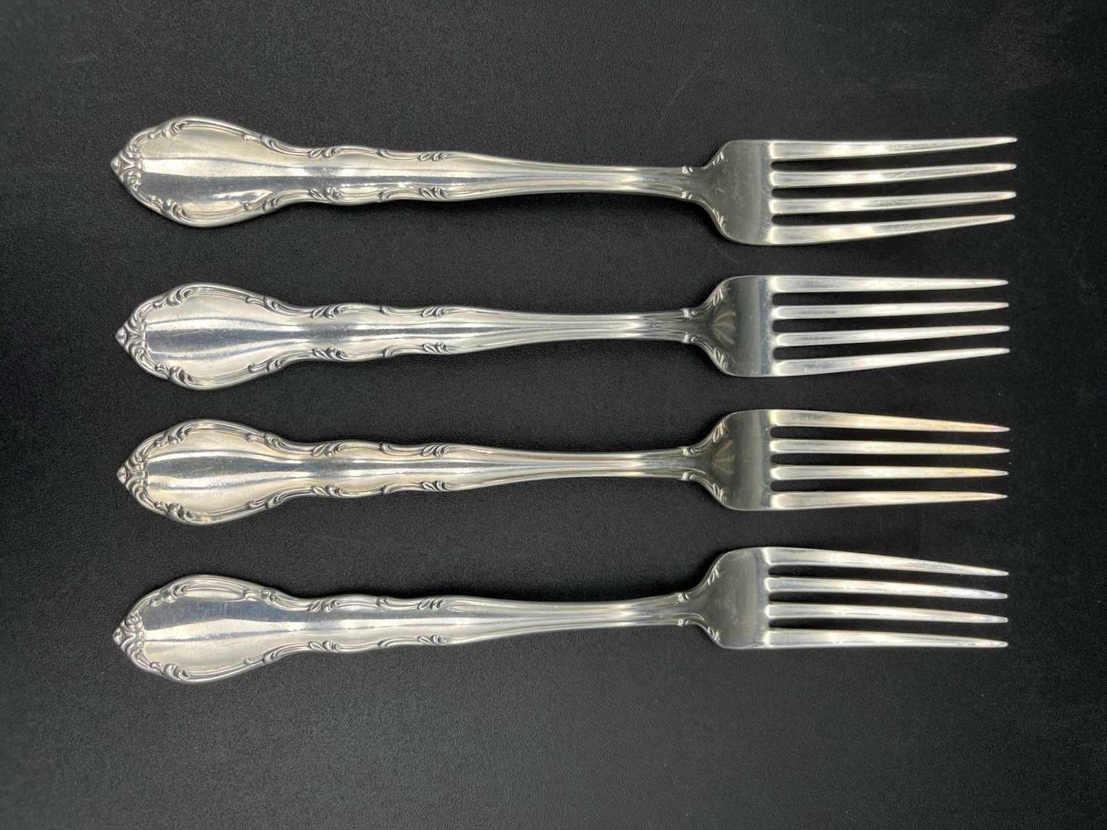 Andante Sterling Silver By Gorham Silver Fork Set 4 Pieces