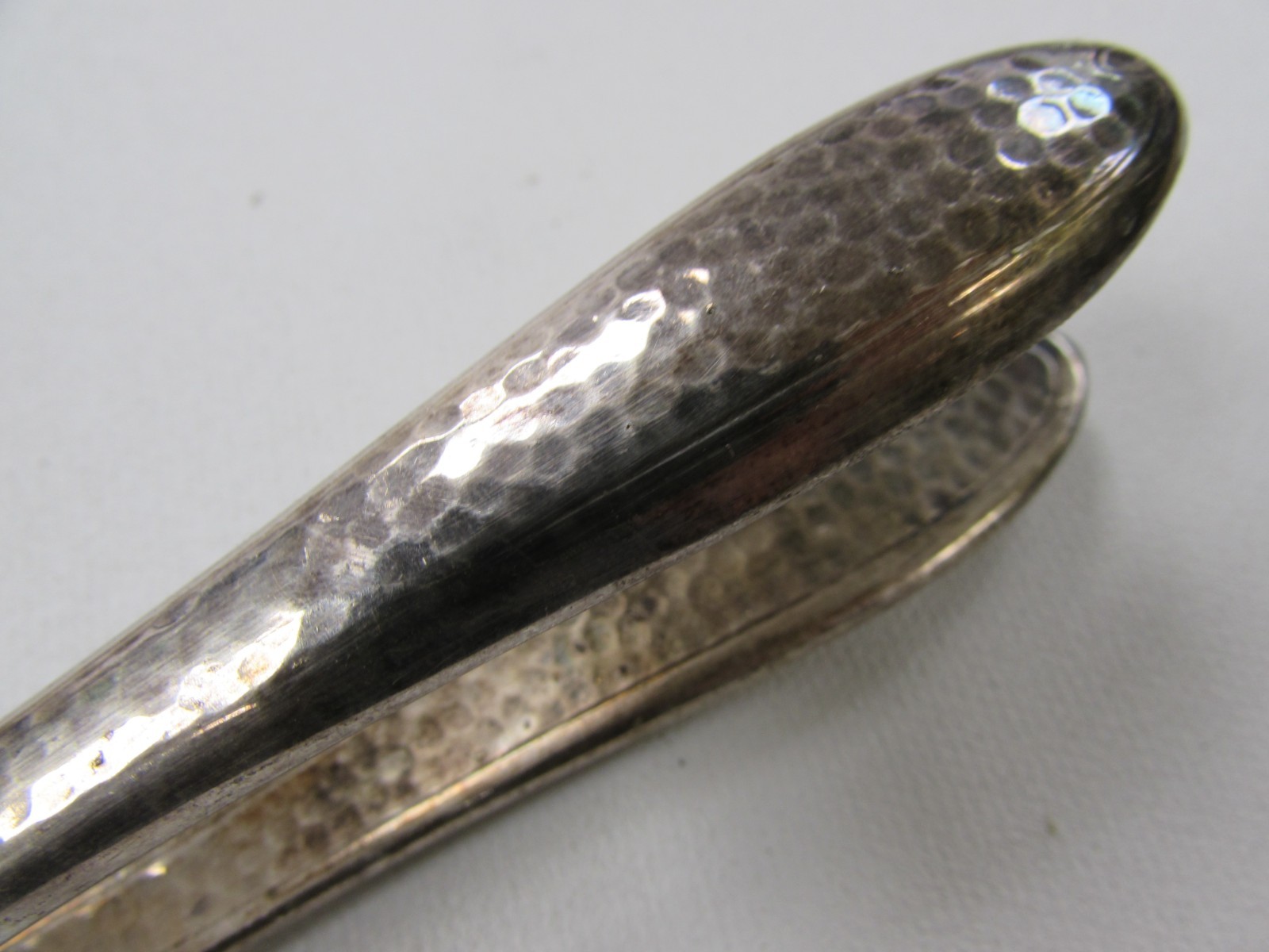 (ref288BKD) Antique silver plated nut cracker hammered effect