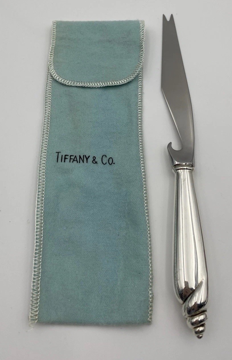 Tiffany & Co Vintage Sterling Bar Knife Modern Shell Angela Cummings 1980s Rare