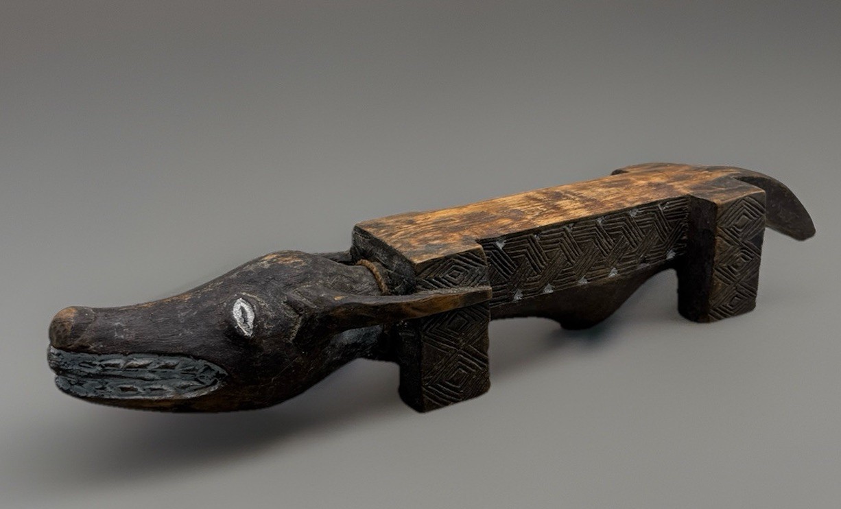 Kuba Crocodile Friction Oracle DR Congo Divination Artifact 17″ Long Zaire