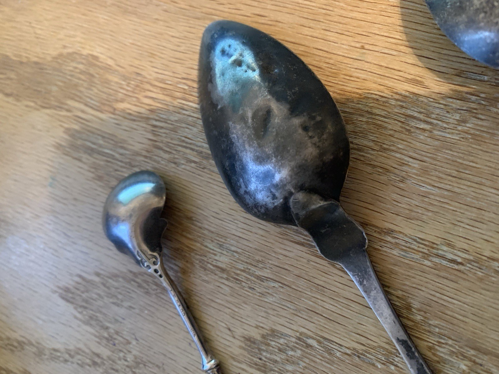 Lot Of 4 Antique Coin Silver Spoons 57 Grams Scrap